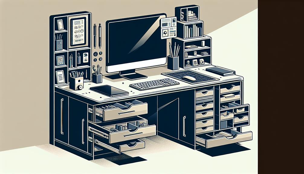 functional desks with storage